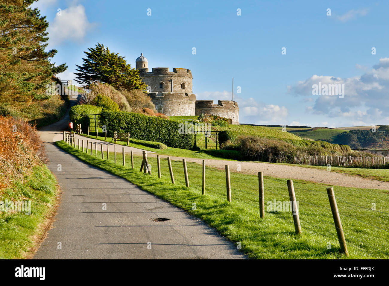 St Mawes Castle Cornwall; UK Stock Photo