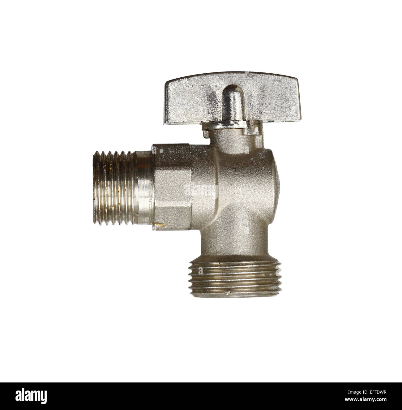 old and used faucet - valve Stock Photo