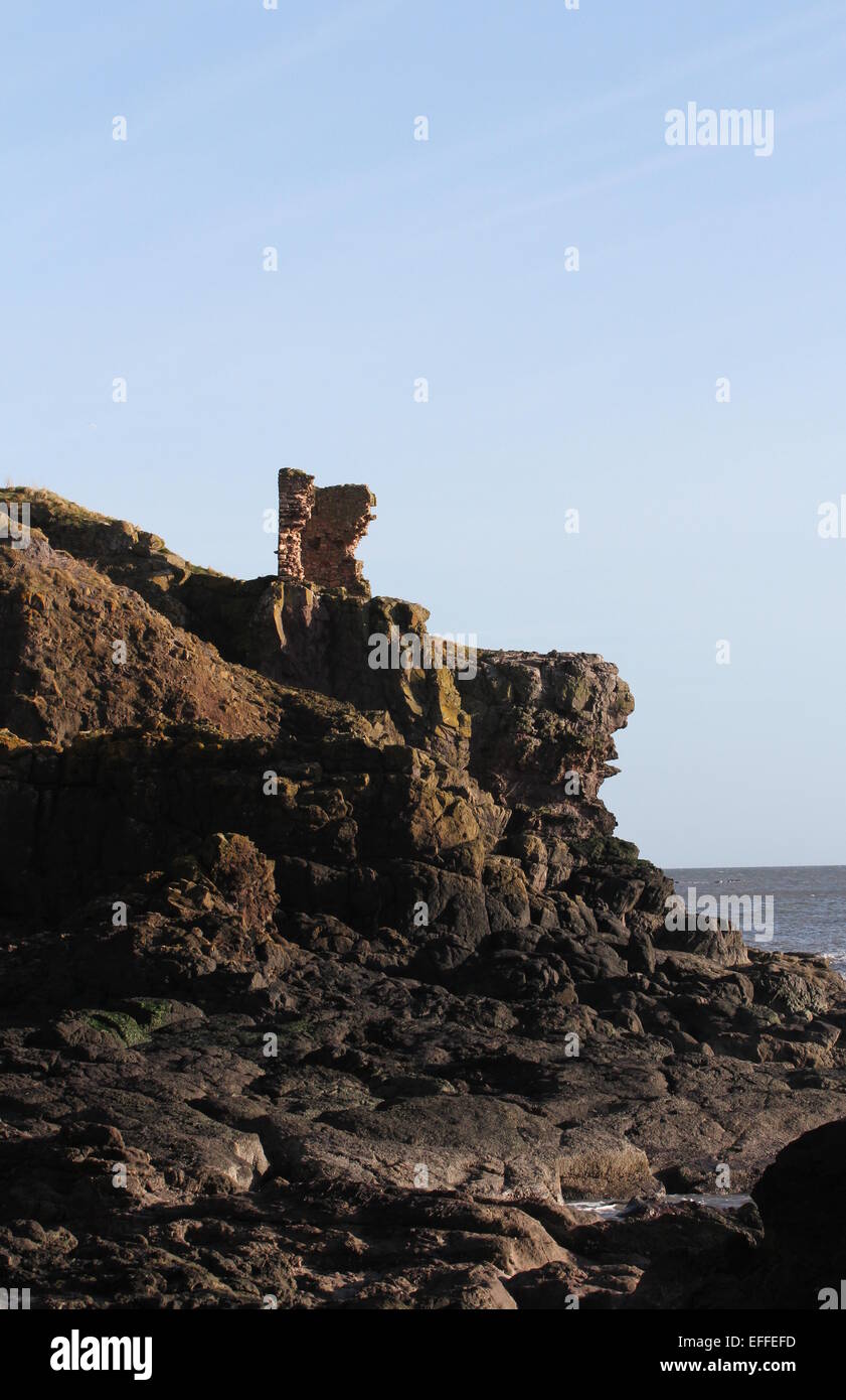 Kaim of Mathers Castle St Cyrus Nature Reserve Scotland Stock Photo - Alamy