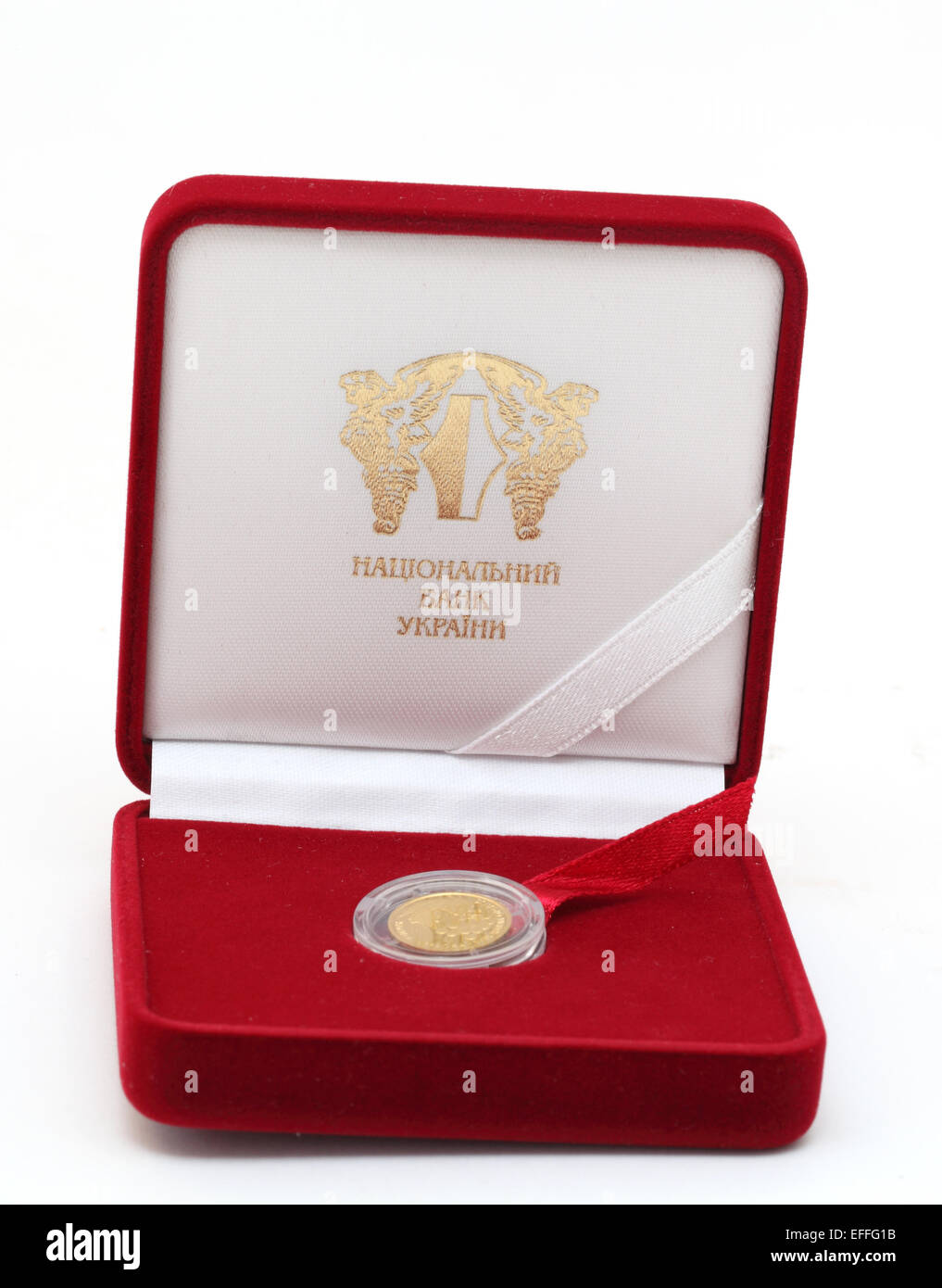 Case for commemorative coins Stock Photo Alamy