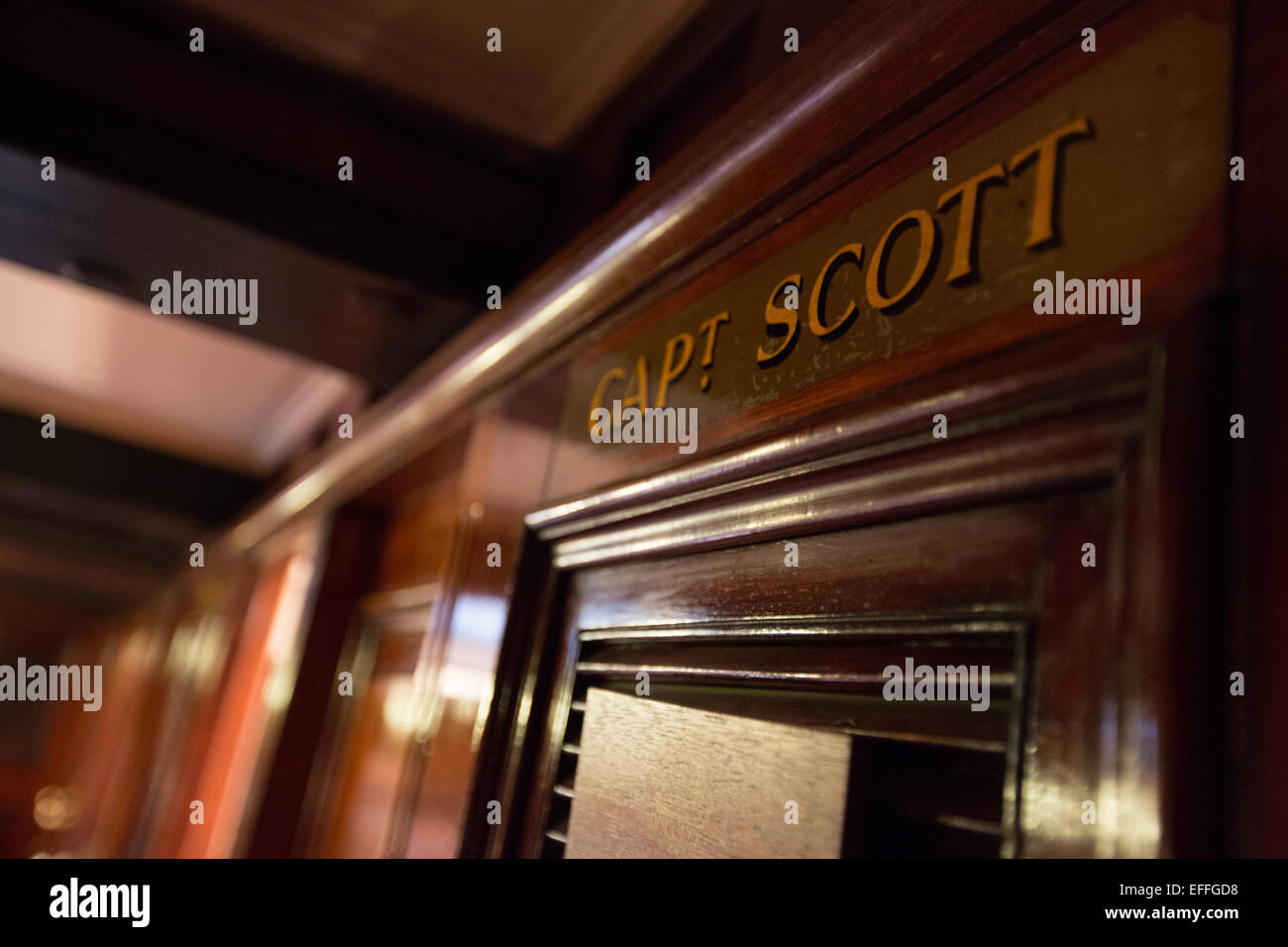 RRS Discovery, the ship of Captain Robert Falcon Scott and Ernest Shackleton, in Dundee's Discovery Point, Dundee, Scotland. Stock Photo