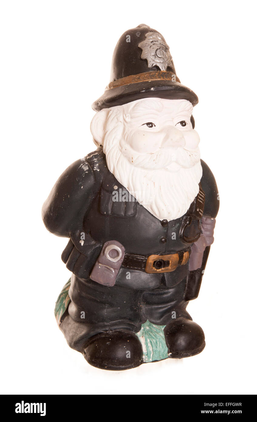 policeman gnome studio cut out Stock Photo