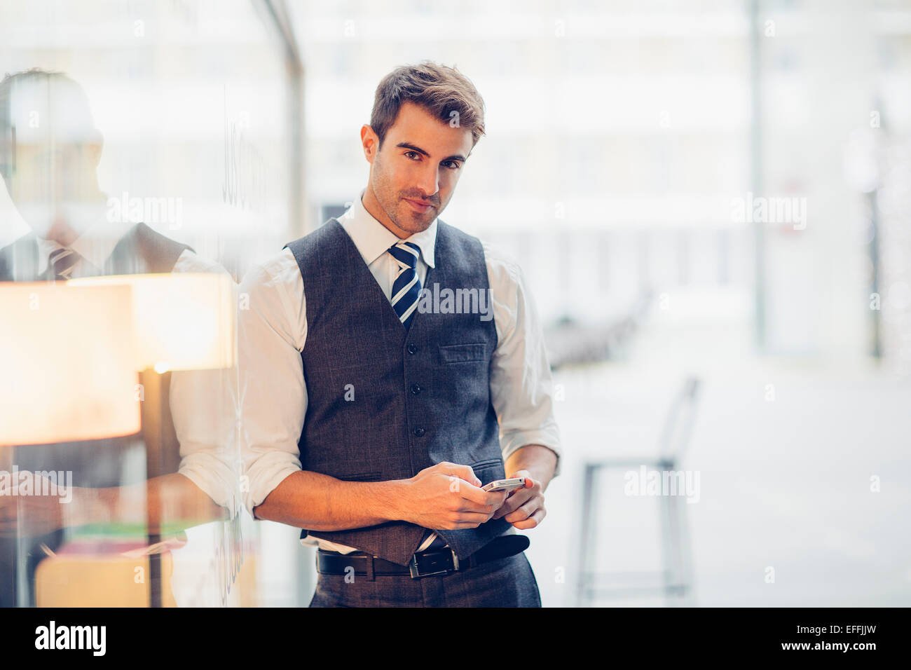 Portrait of a businessman working Stock Photo