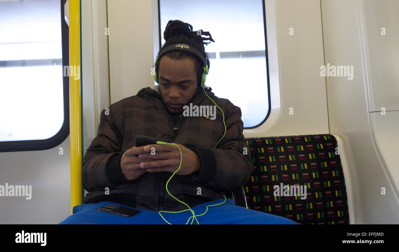 united kingdom london an underground railway carriage Stock Photo