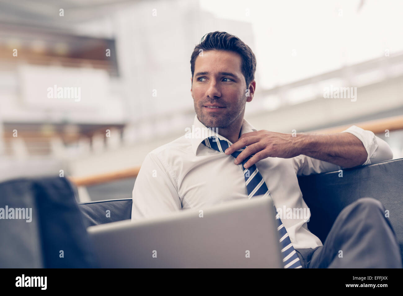 Portrait of a businessman relaxing Stock Photo
