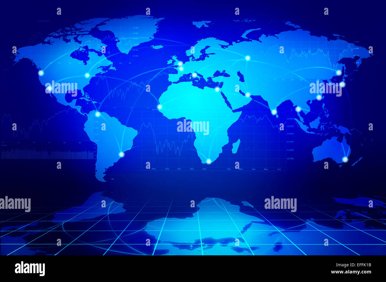 Global network concept Stock Photo