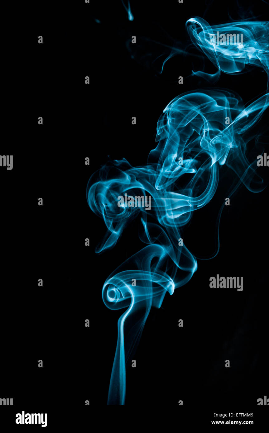 blue smoke Stock Photo