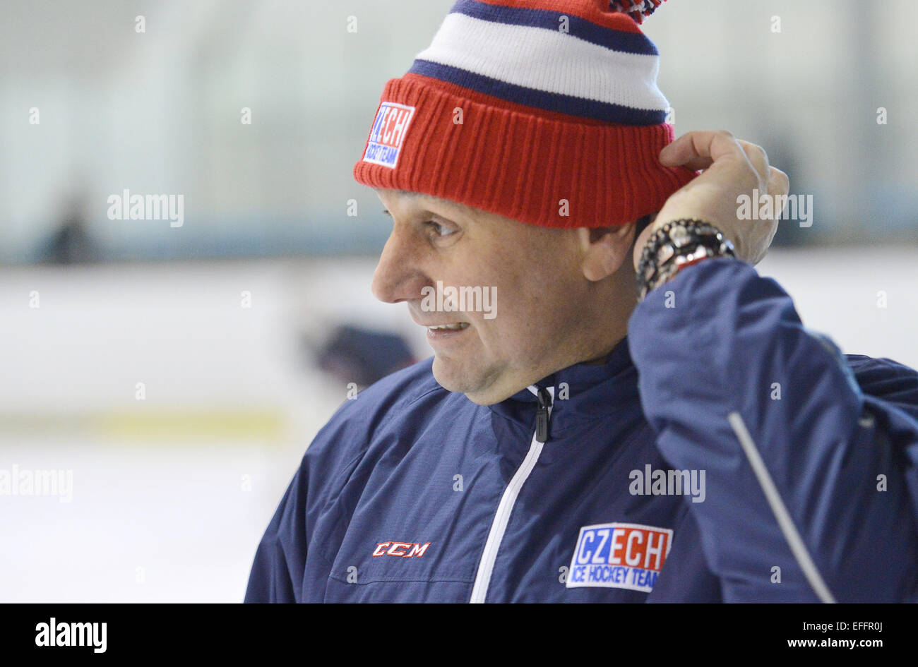 Vladimir Ruzicka, coach of Czech National Ice Hockey Team, is seen ...
