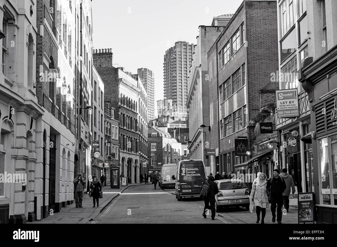 Cow Cross Street, Farringdon area of London, England, UK Stock Photo