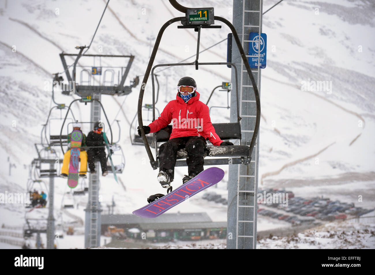 Glenshee Ski Centre, chairlift Stock Photo