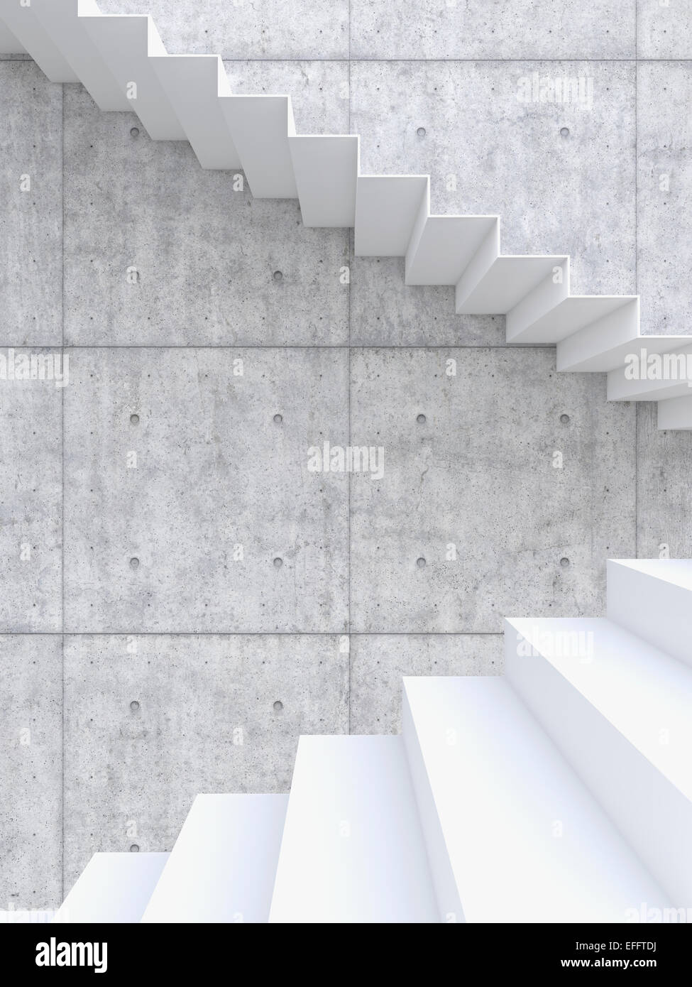 3D rendering of interior concrete wall and stairs Stock Photo - Alamy