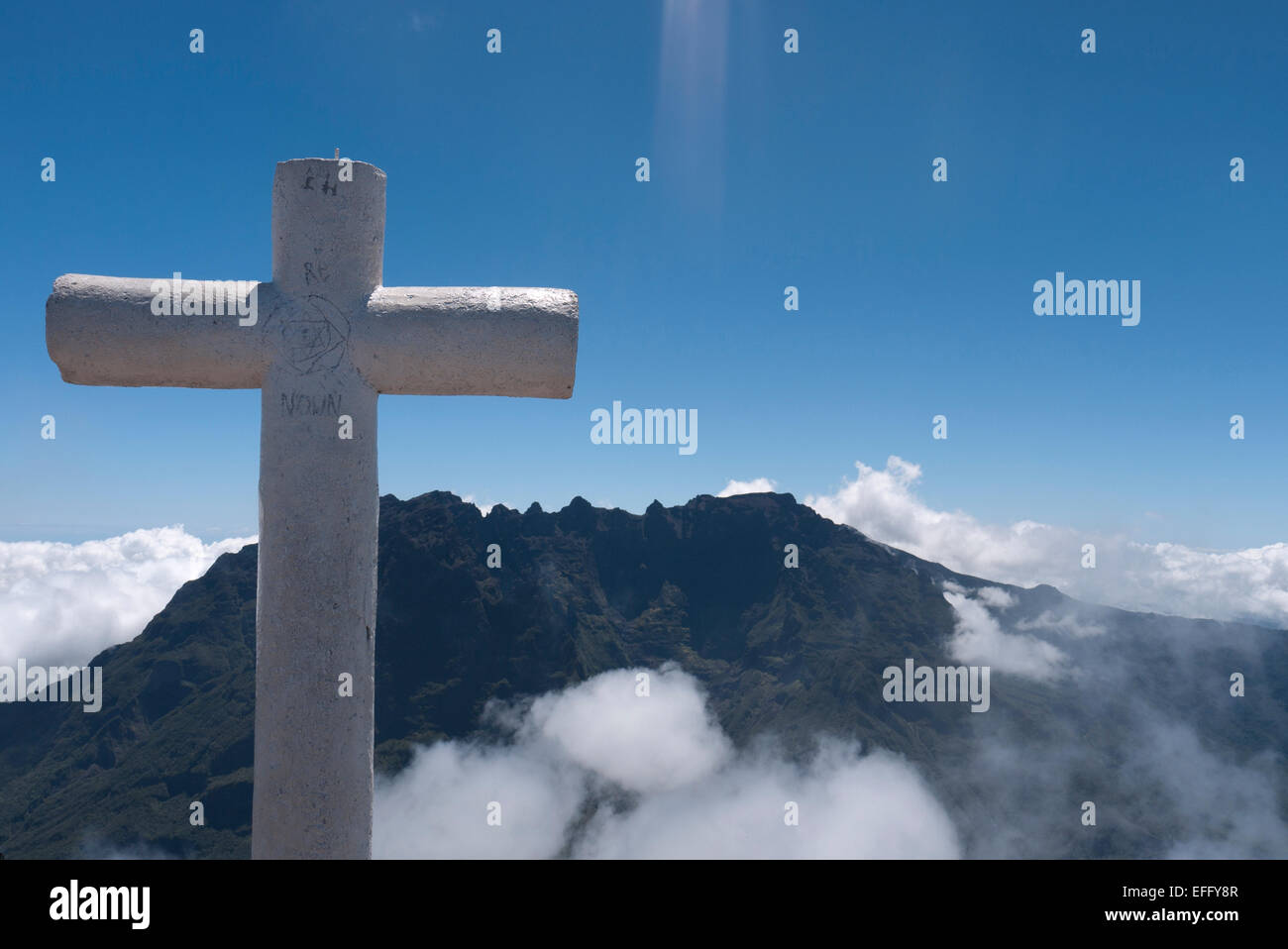 The view over Piton des Neiges from the top of Le Grand Bernare Stock
