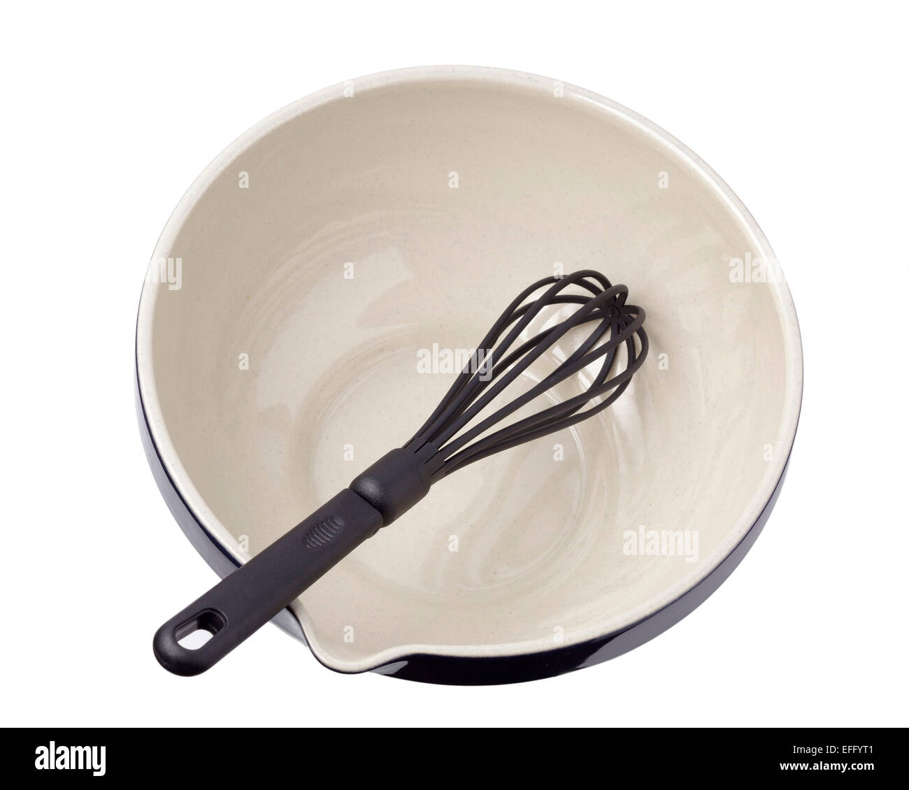 mixing bowl and whisk Stock Photo