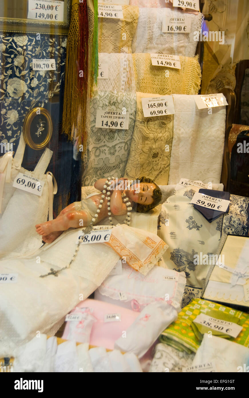 Fabric Shop, Seville, Spain Stock Photo Alamy
