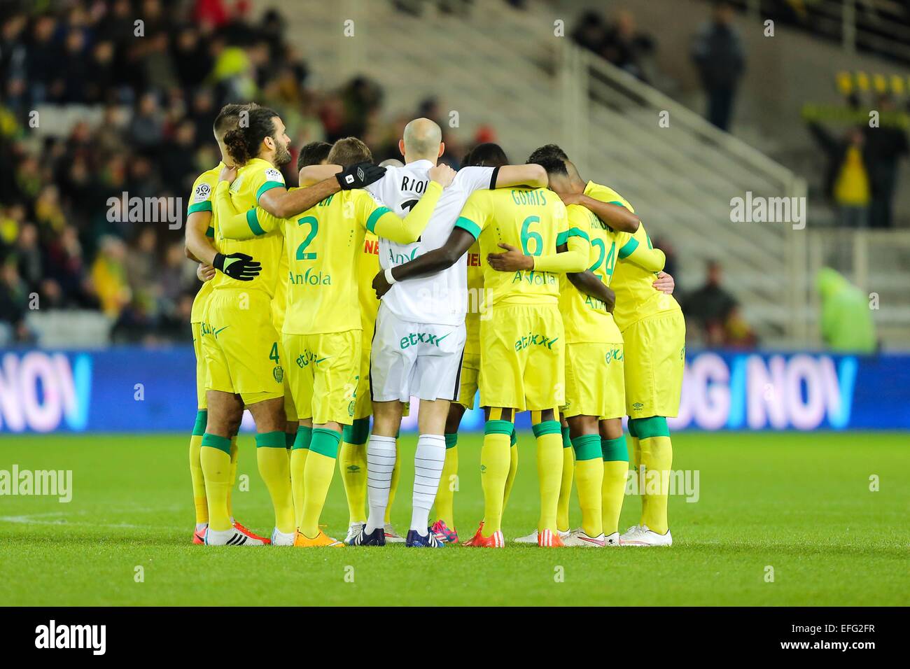 Groupe Nantes - Hommage Jean CLERFEUILLE - 31.01.2015 - Nantes/Lille -  23eme journee de Ligue 1 -.Photo : Vincent Michel/Icon Sport Stock Photo -  Alamy