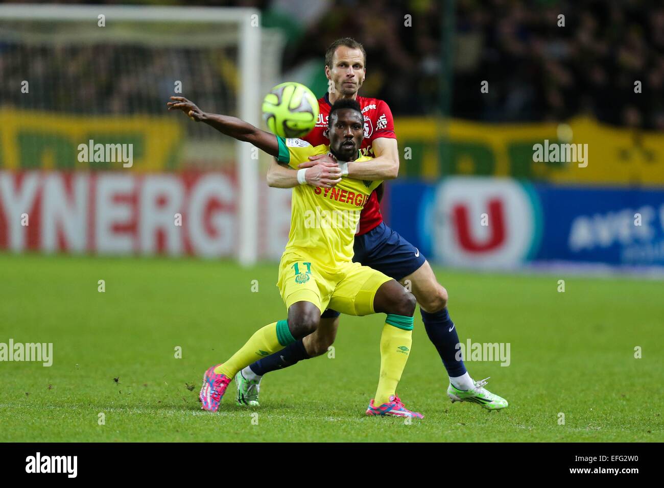 Ismael BANGOURA/David ROZEHNAL - 31.01.2015 - Nantes/Lille - 23eme journee de Ligue 1 -.Photo : Vincent Michel/Icon Sport Stock Photo