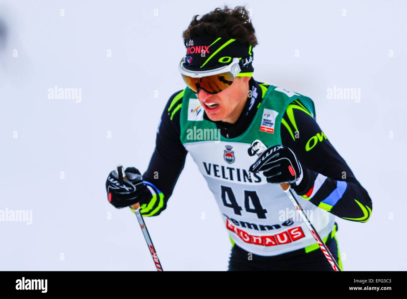 Geoffrey Lafarge - 30.01.2015 - Combine Nordique - Coupe du Monde - 10km - Val di Fiemme/Gundersen.Photo : Teyssot/Icon Sport. Stock Photo