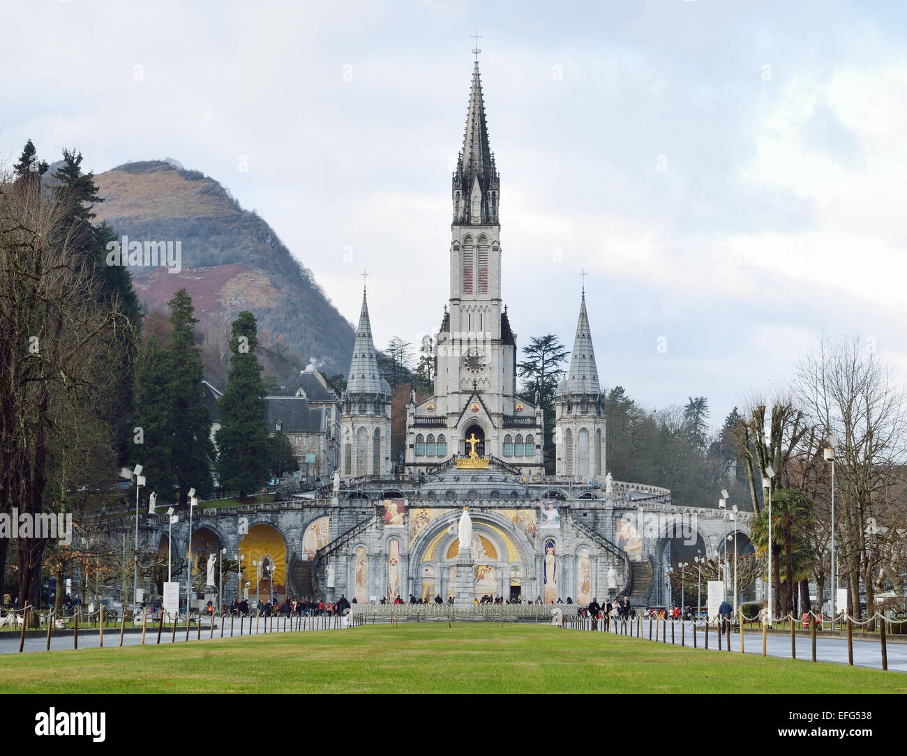 The Sanctuary of Our Lady of Lourdes Stock Photo - Alamy