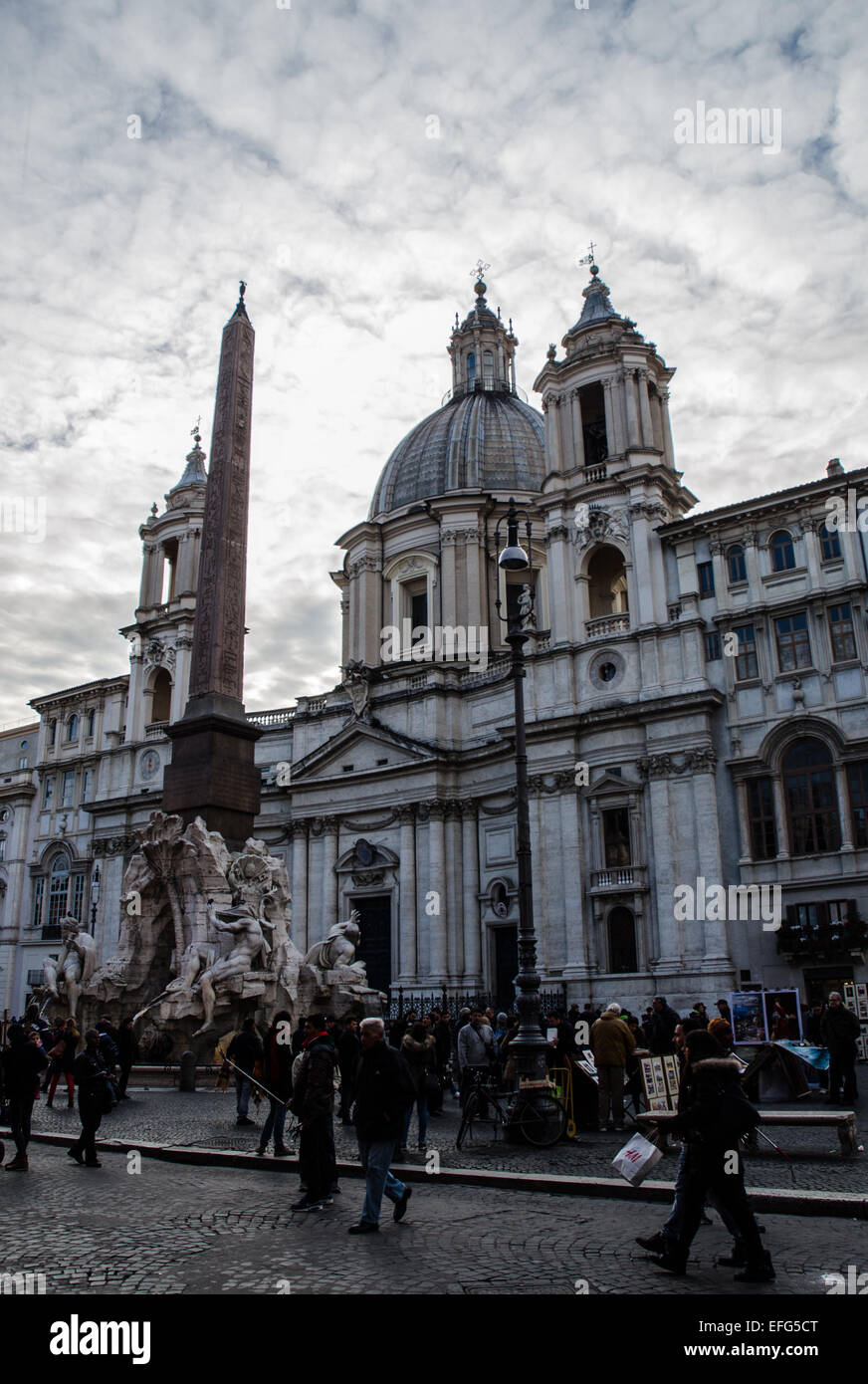 Details of Piazza Navona, Rome , Italy Stock Photo