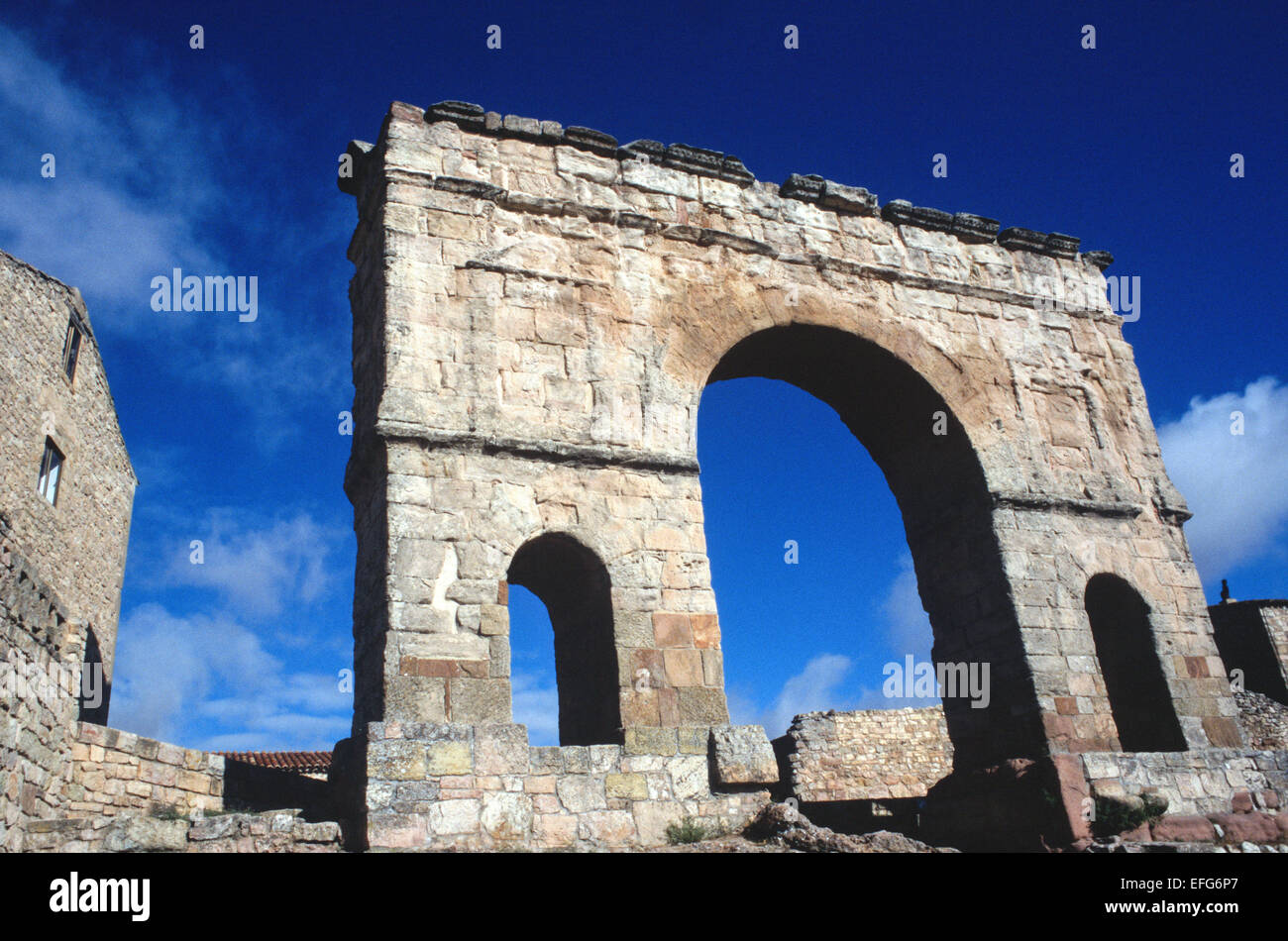 Roman Arch (2-3th. centuries). Medinaceli. Soria province. Spain Stock Photo