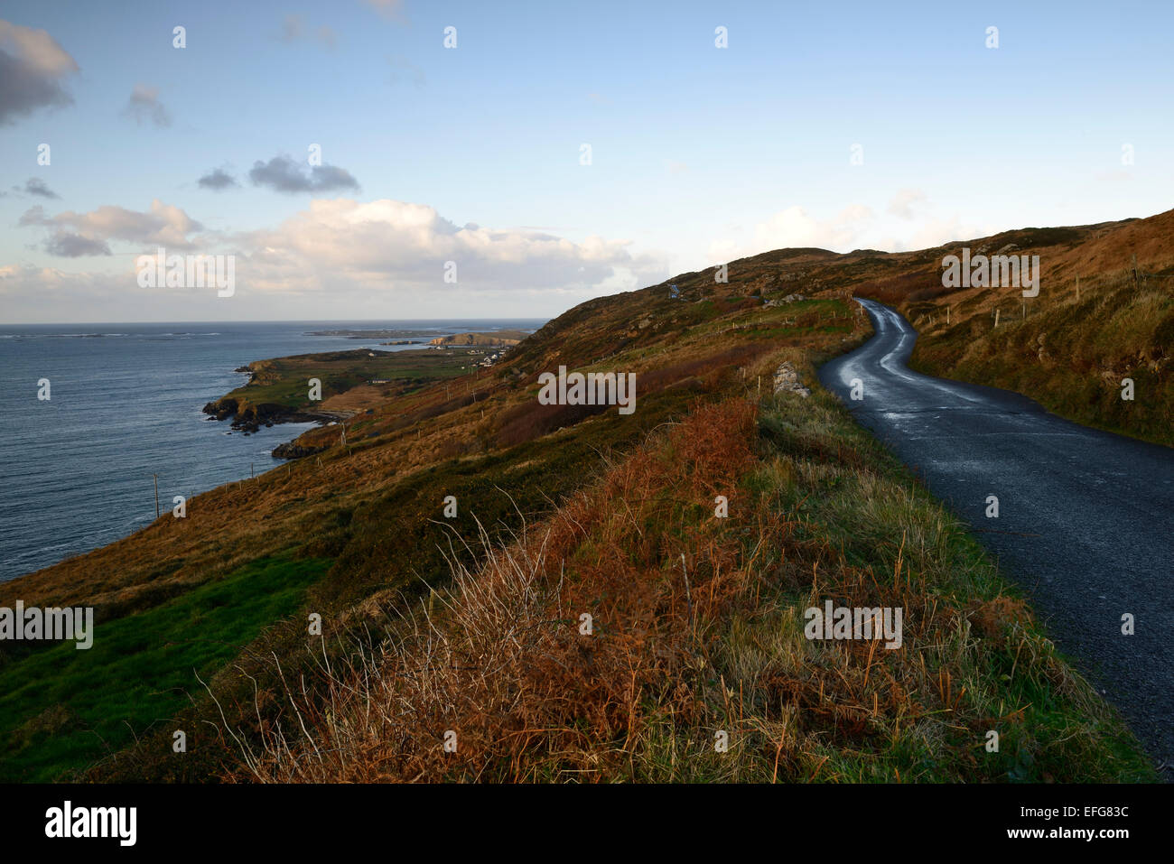 Sky road clifden galway scenic drive scenery iconic connemara RM Ireland Stock Photo