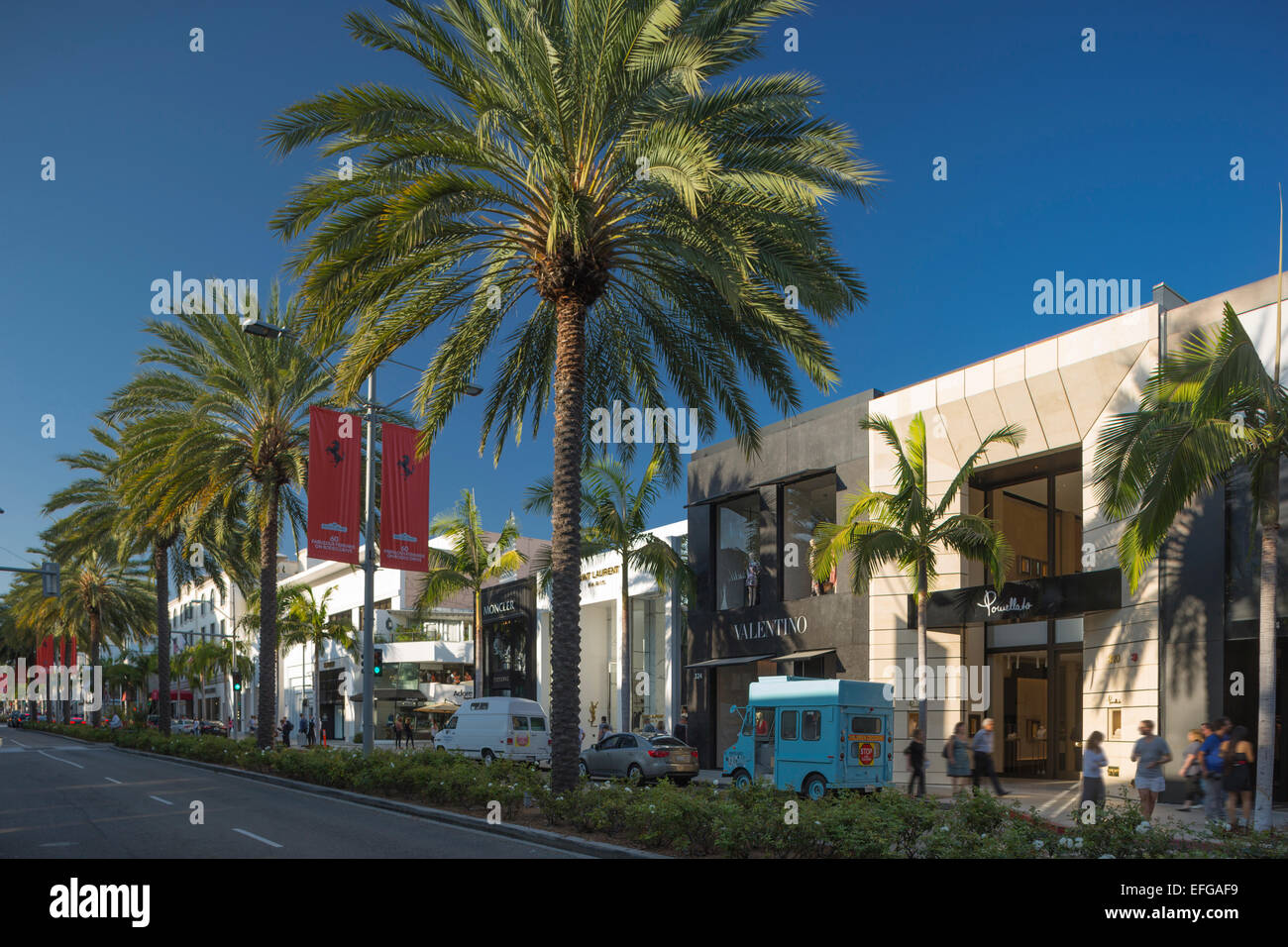 NORTH RODEO DRIVE BEVERLY HILLS LOS ANGELES CALIFORNIA USA Stock Photo ...