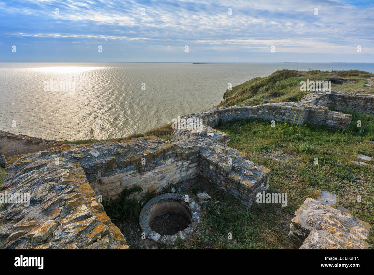 Argamum Fortress, Romania Stock Photo