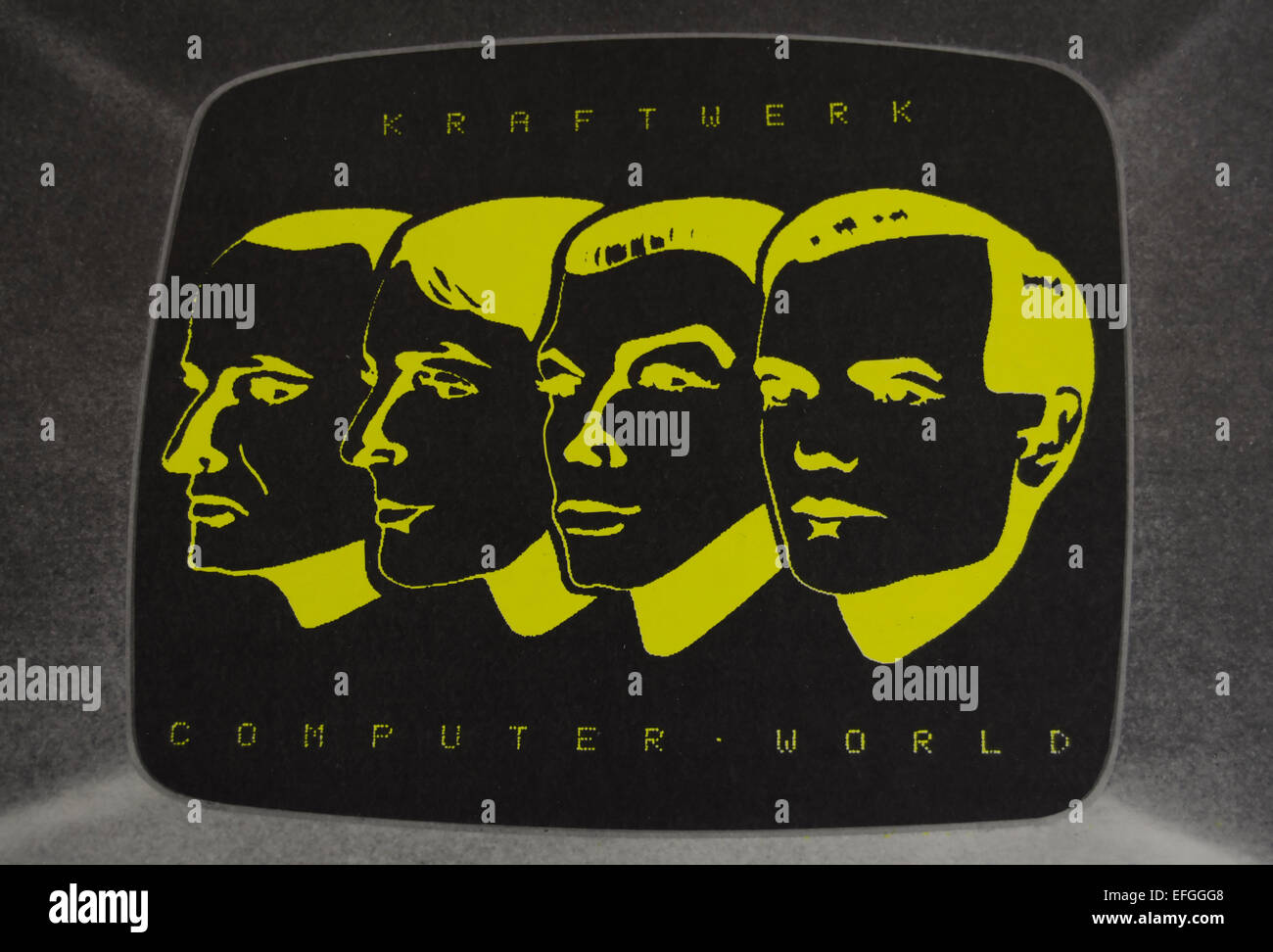 front cover detail of the 1981 kraftwerk album, computer world Stock Photo