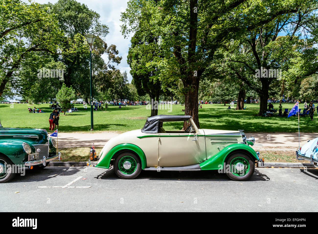 Classic cars on display, RACV Australia Day picnic and Federation ...