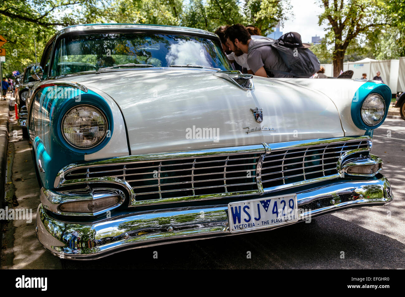 Classic cars on display, RACV Australia Day picnic and Federation