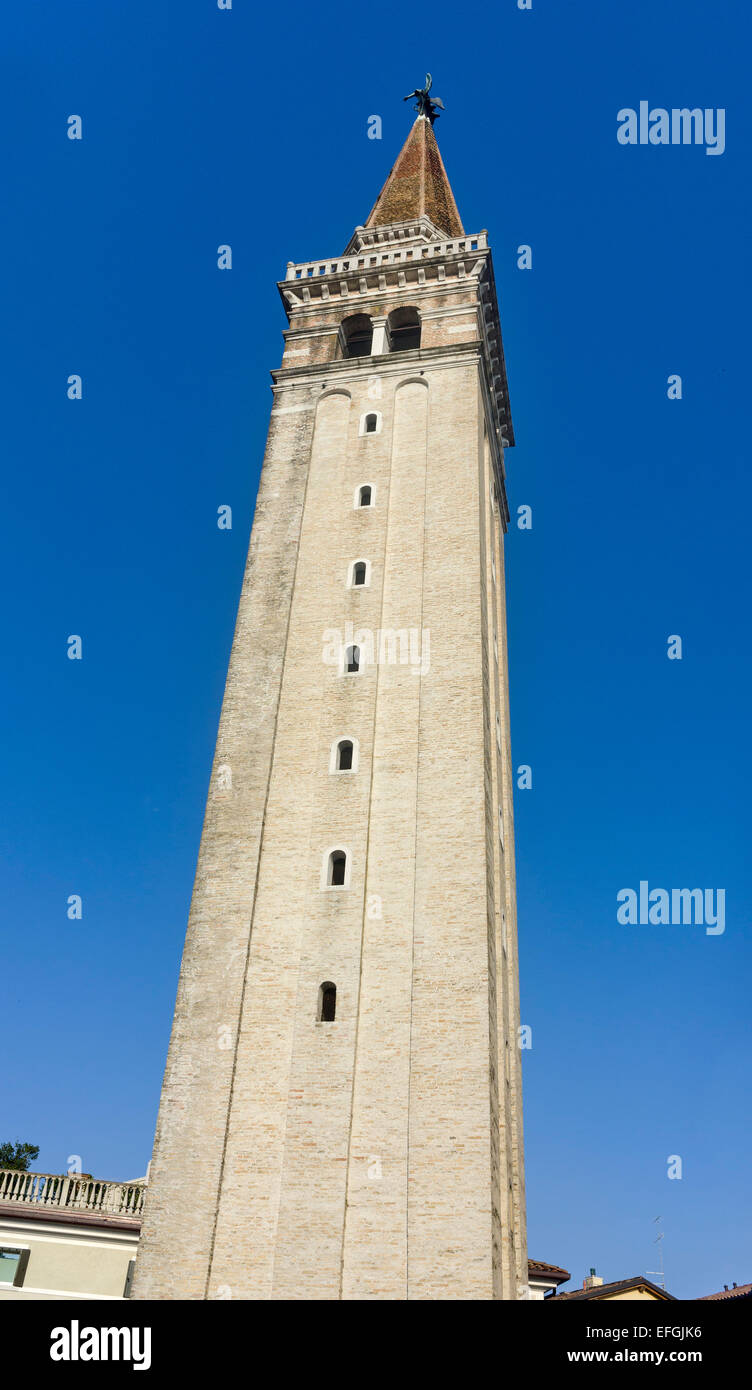Steeple of the cathedral, Sacile, Friuli-Venezia Giulia, Italy Stock Photo