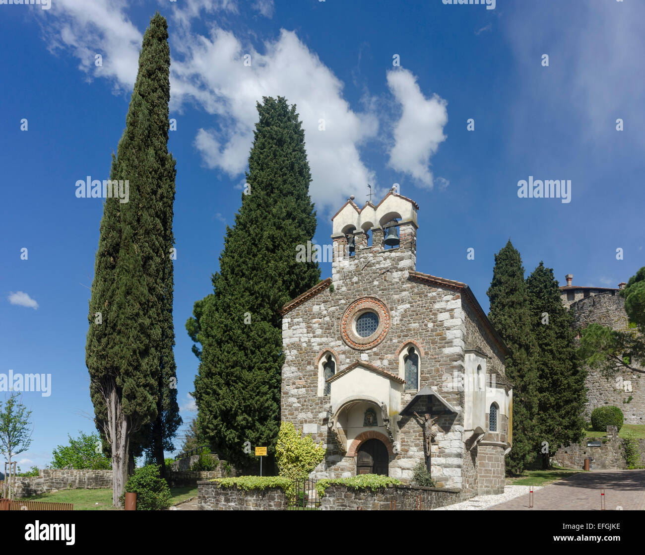 Chapel in Gorizia Castle, bastion, Gorizia, Friuli-Venezia Giulia, Italy Stock Photo