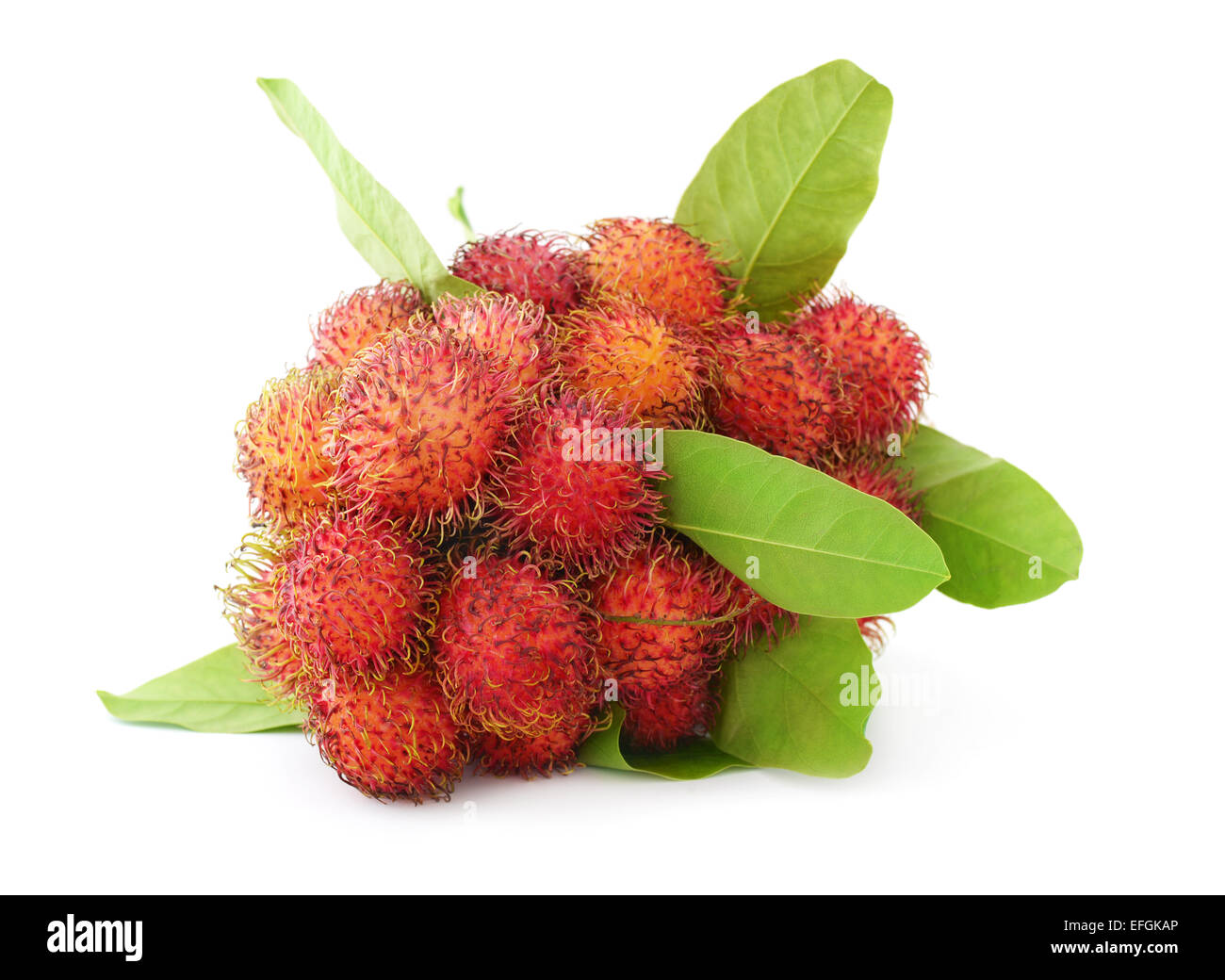 Rambutan fruits isolated on white Stock Photo