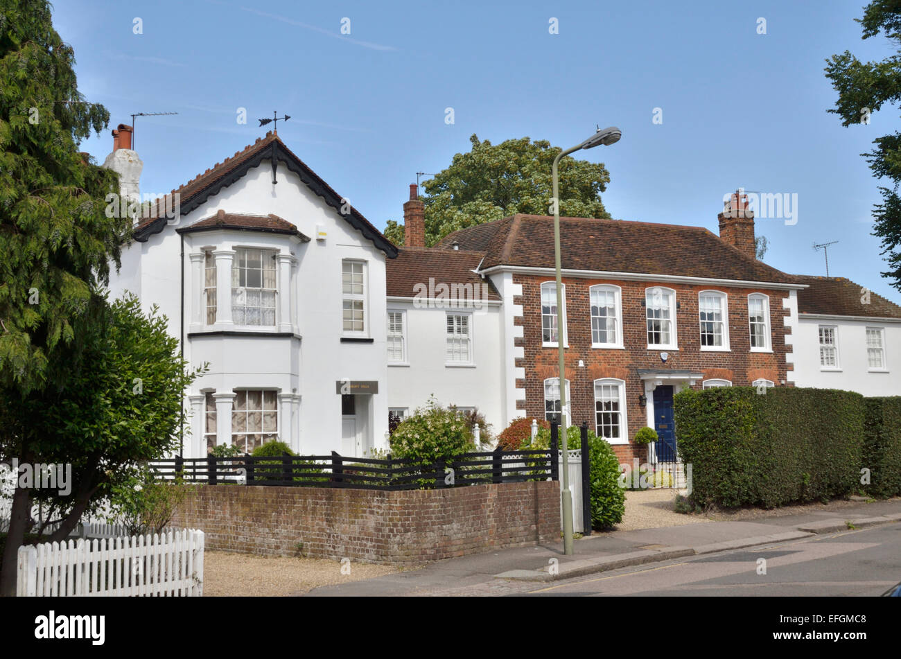 Houses in Drury Road, Hadley Green EN5 , London, UK Stock Photo