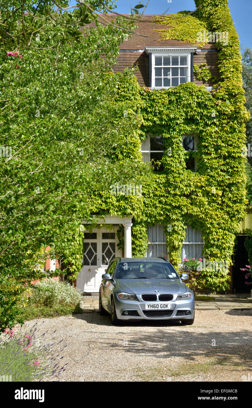 Ivy covered Pond House in Hadley Green, Barnet, London, UK. Stock Photo