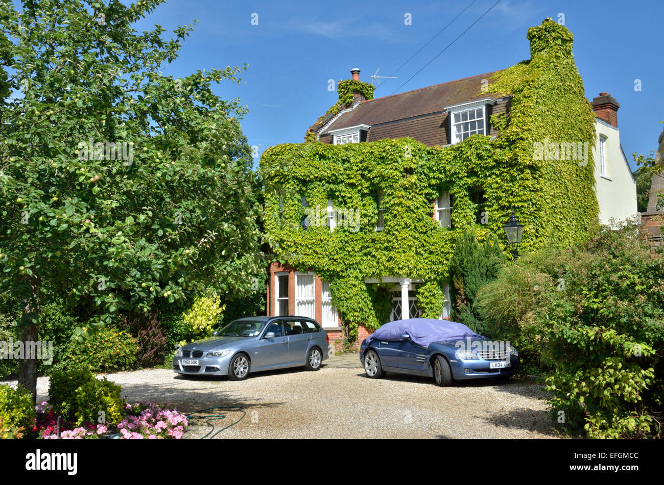 Ivy covered Pond House in Hadley Green, Barnet, London, UK. Stock Photo
