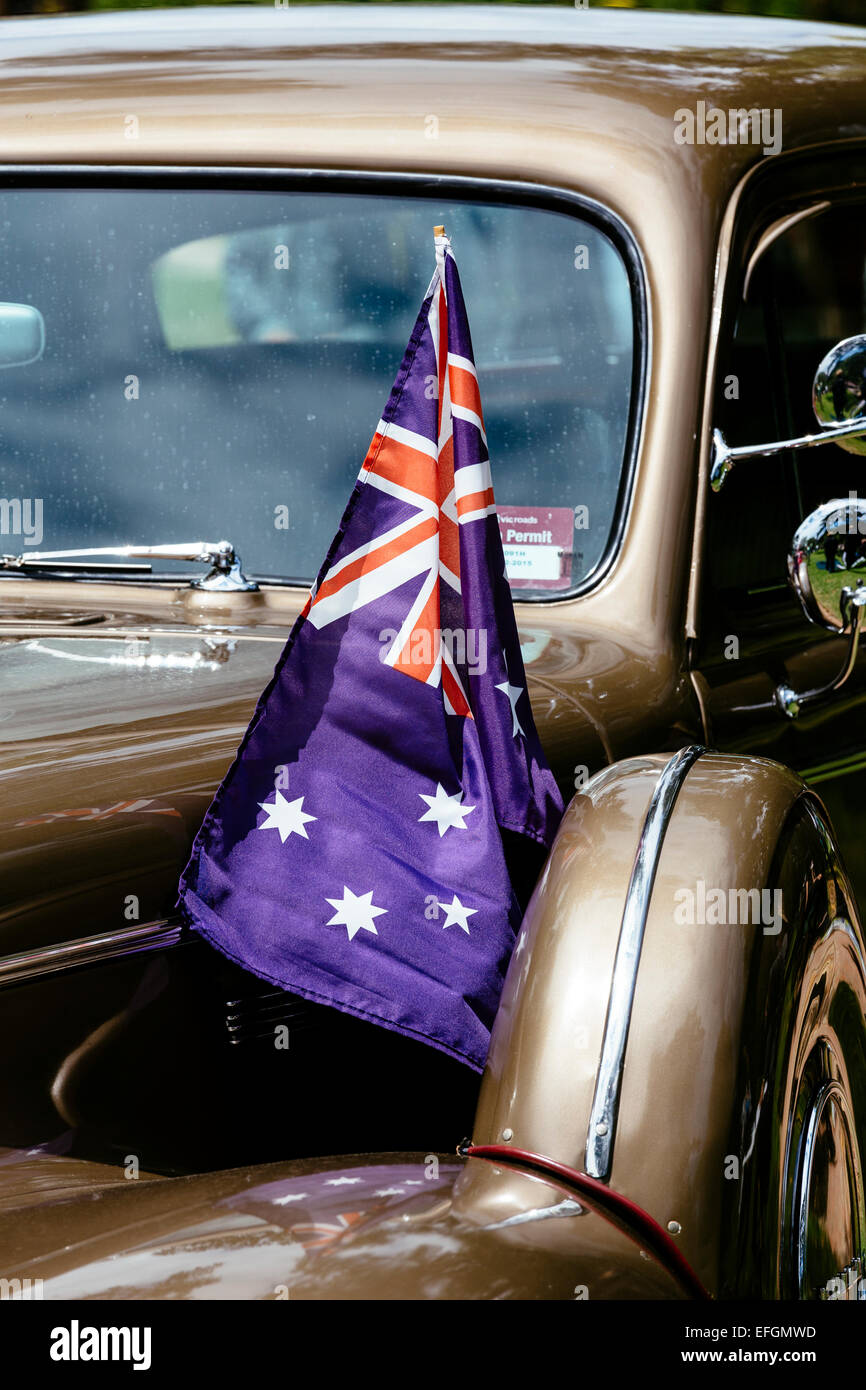 Classic cars on display, RACV Australia Day picnic and Federation