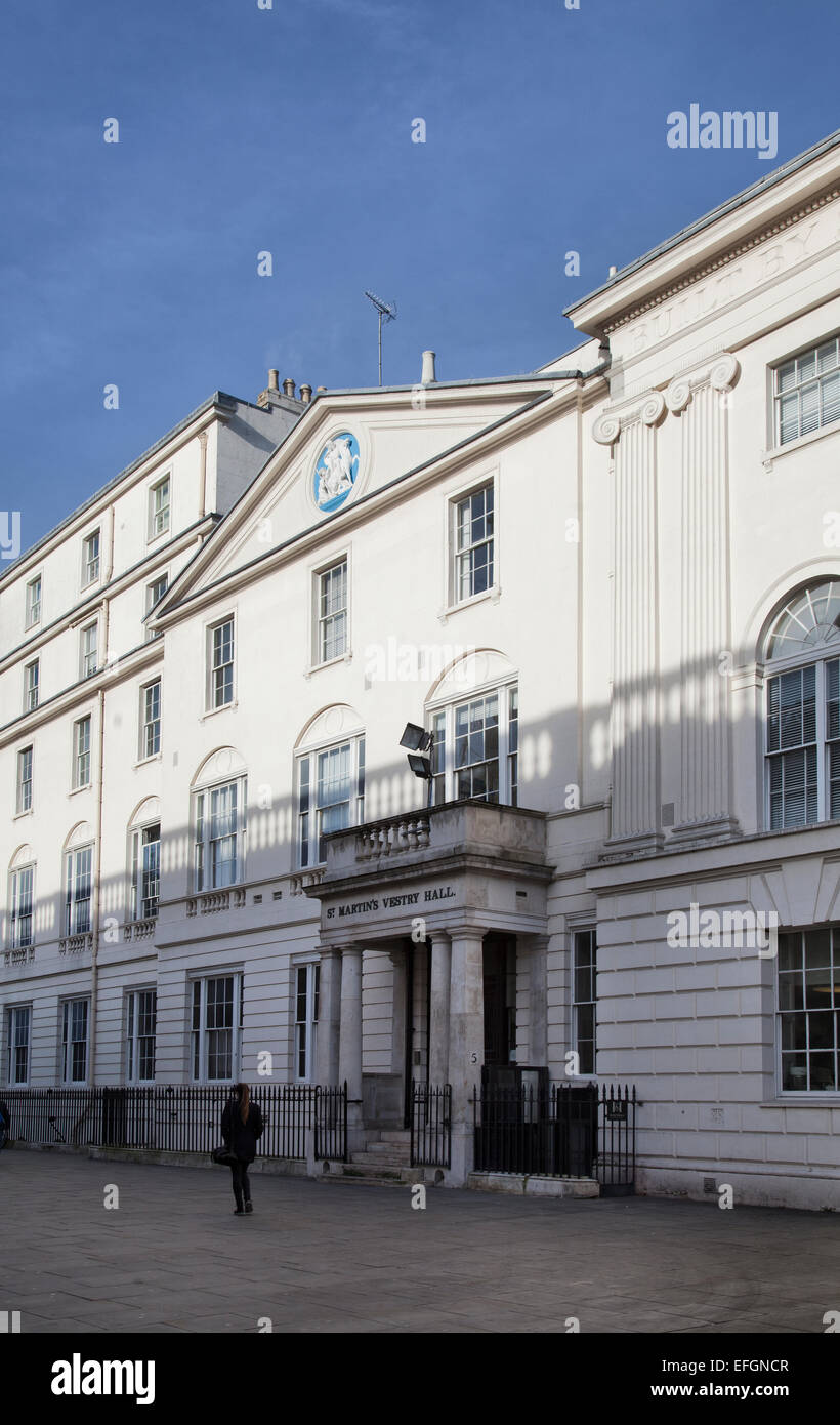 St Martins Vestry Hall on St Martins Place by Trafalgar Square - London ...