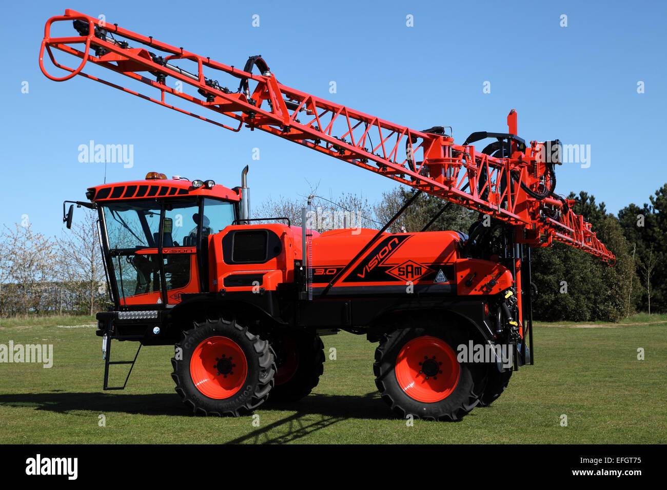Crop Sprayer. A new SAM Vision 3.0 self propelled crop sprayer with it