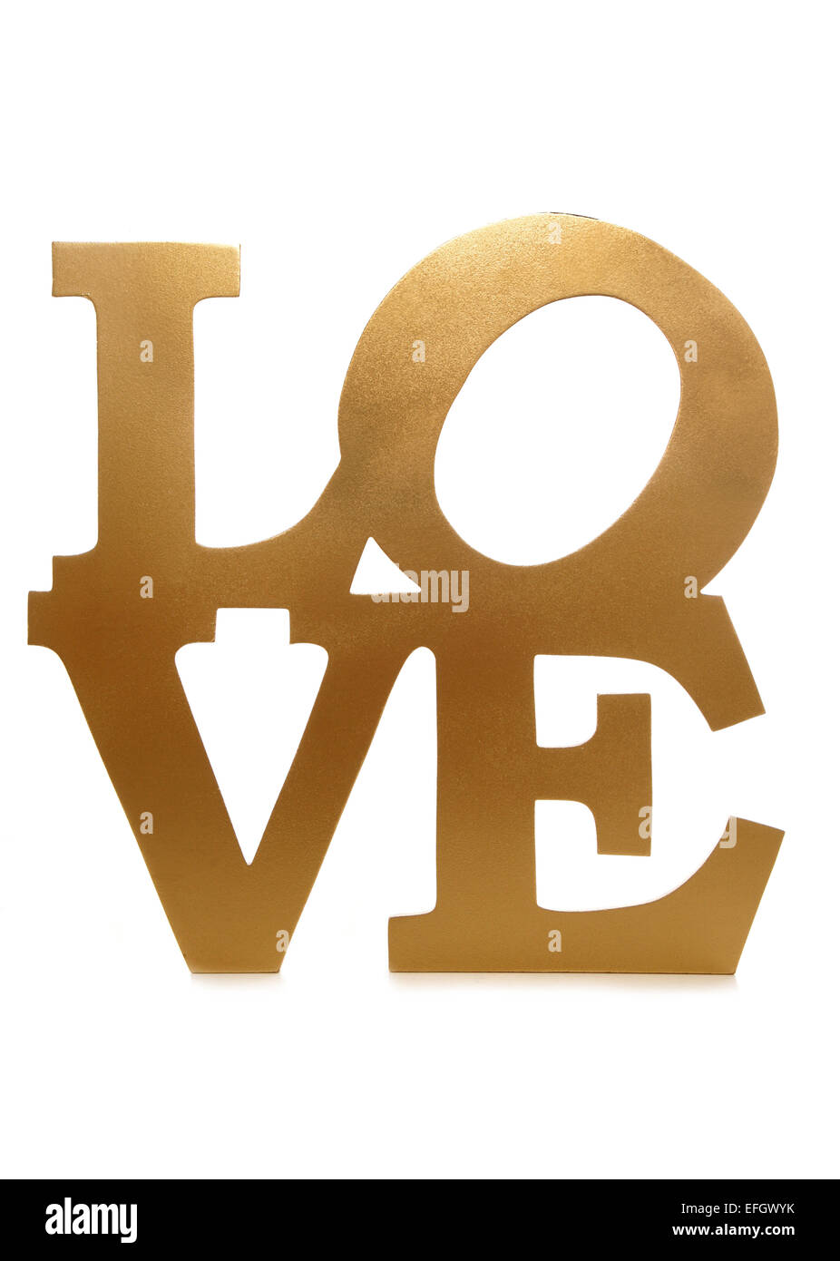 gold love sign studio cutout Stock Photo Alamy