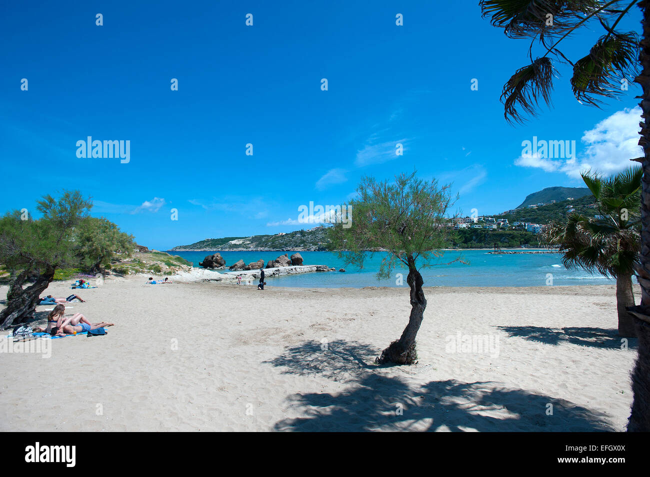 Almyrida Beach, Crete, Greece Stock Photo