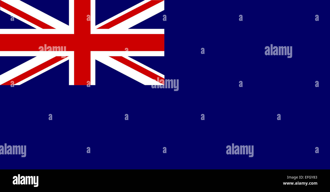 The Union Jack naval flag known as the naval reserve flag Stock Photo