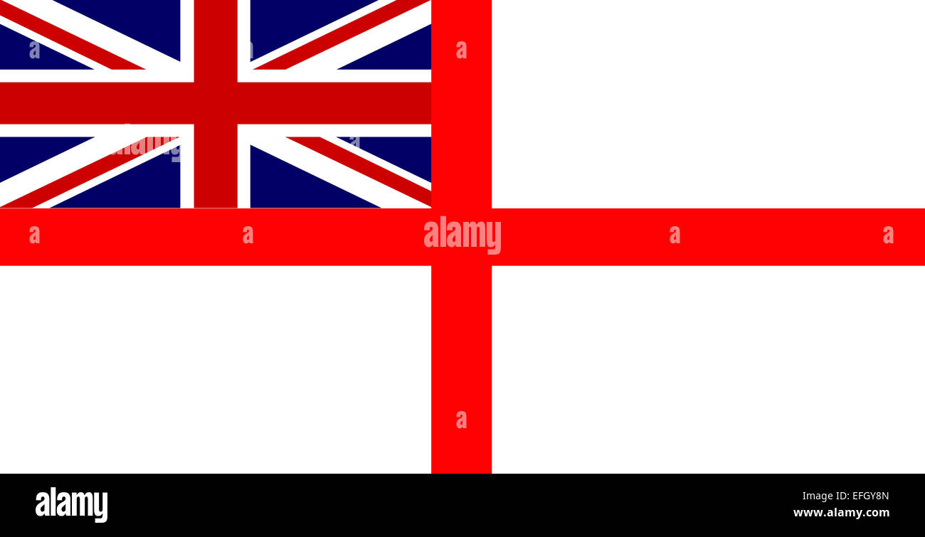 The Union Jack naval flag known as the White Ensign Stock Photo Alamy