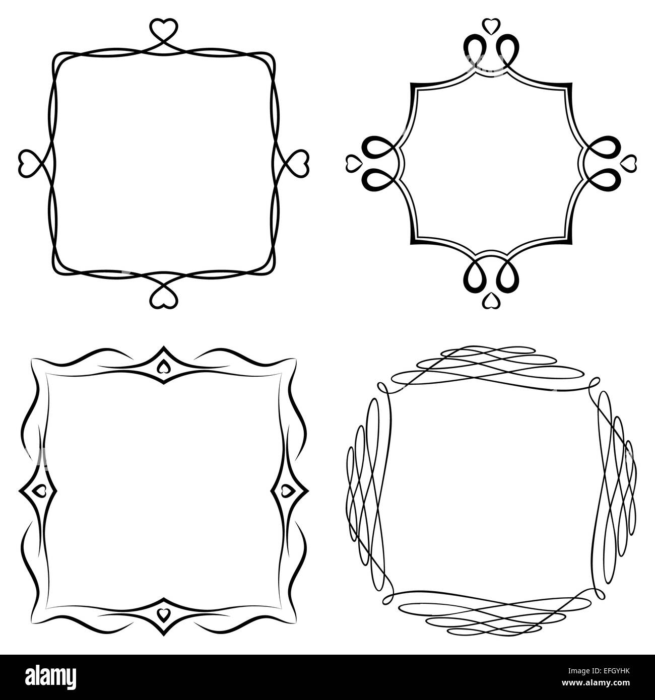 Set of nice decorative frames Stock Photo Alamy