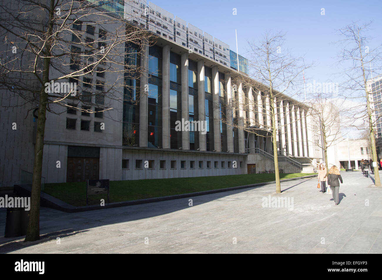 Manchester Crown Court, Crown Square, Manchester, England, UK Stock