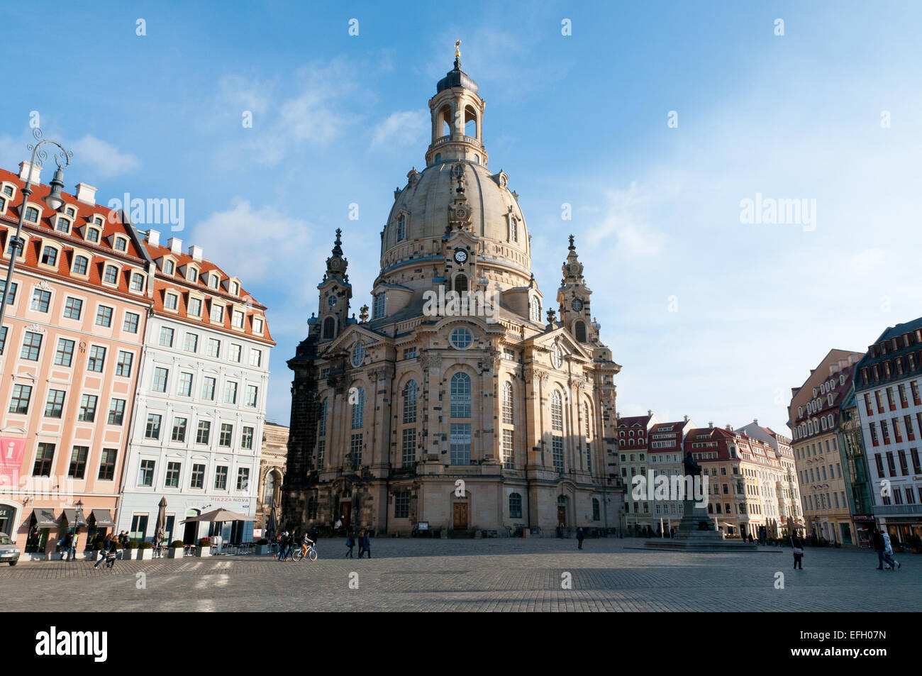 Frauenkirche, Church of Our Lady, Neumarkt square Dresden Stock Photo