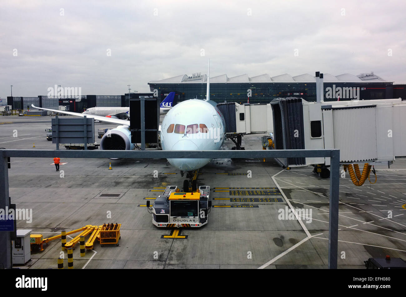 An Air Canada plane at Heathrow airport preparing for departure Stock Photo Alamy