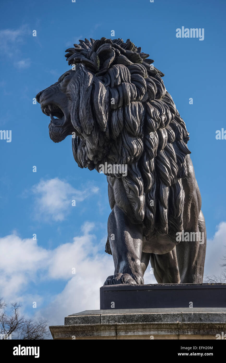 Forbury Gardens,  Afghanistan Maiwand Lion Kandahar War Memorial Stock Photo