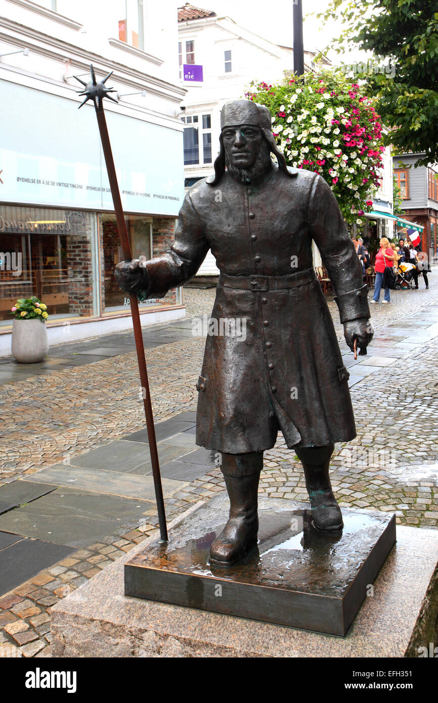 Bronze statue of a Viking, Stavanger City, Western Fjords, Norway