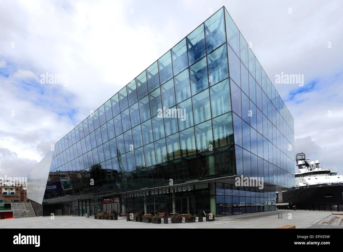 The New Concert Hall building, Stavanger town, Western Fjords, Norway, Scandinavia, Europe. Stock Photo